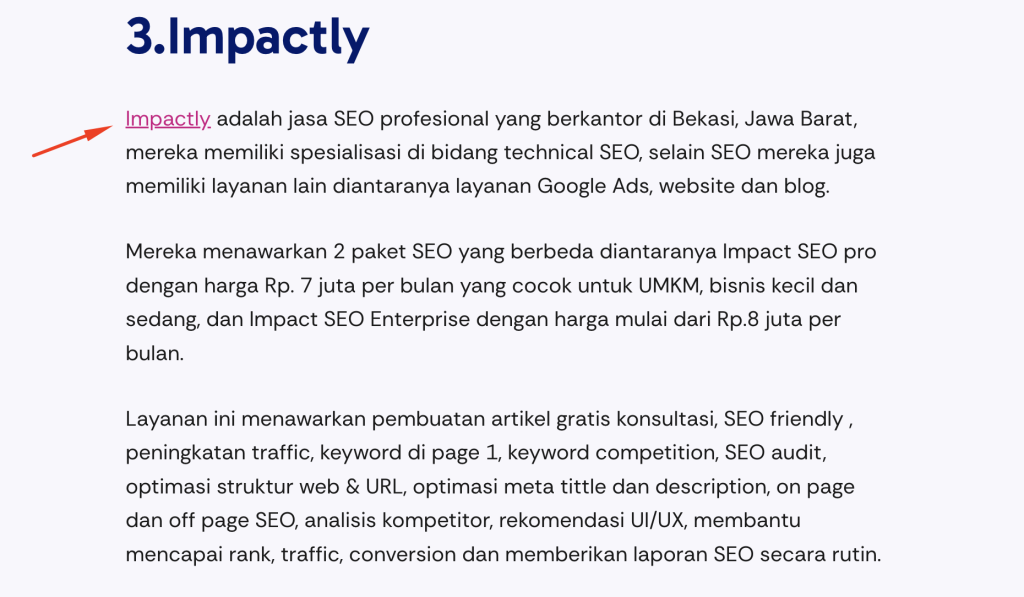 contoh off page seo