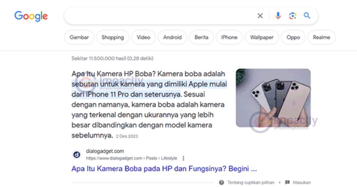 featured snippet adalah